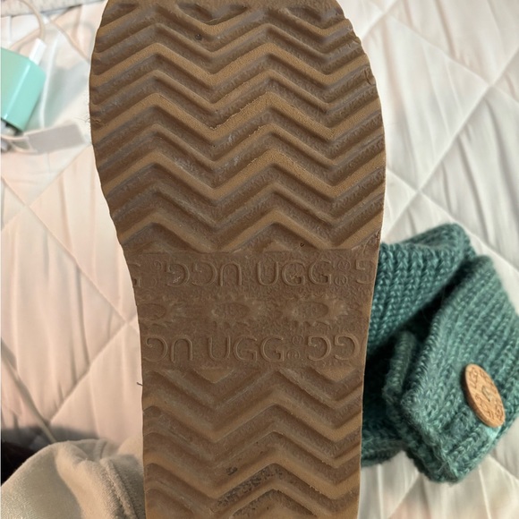 UGG Teal Knit Button Boots - Picture 4 of 4